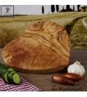 olive wood board heart shaped