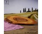 Cutting board or platter for snack, cheese and ham in a natural shape