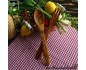 Salad server out of olive wood