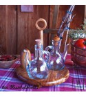 cruet stand out of olivewood