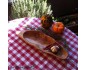 Little olive wood bowl in leaf shape