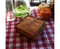 squared coaster olive wood