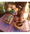 Pesto Set out of Olivewood 4 pcs