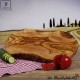 Brotzeitbrett im Naturschnitt, handgefertigt aus Olivenholz