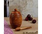 olive wood Honey pot inclusive honey dipper