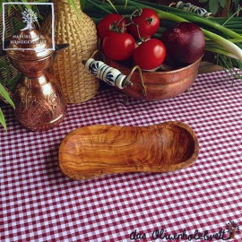 Bowl, olive wood, natural rounded