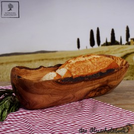 Baguette bowl made of olive wood